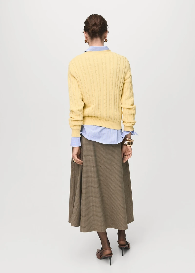 Braided knitted sweater