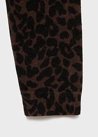 Ribbed leopard-print sweater