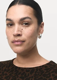 Ribbed leopard-print sweater