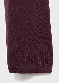 Fitted sweater with draped neckline