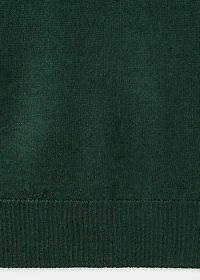 Knitted sweater with draped neck