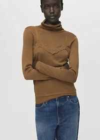 Wool-blend turtleneck sweater