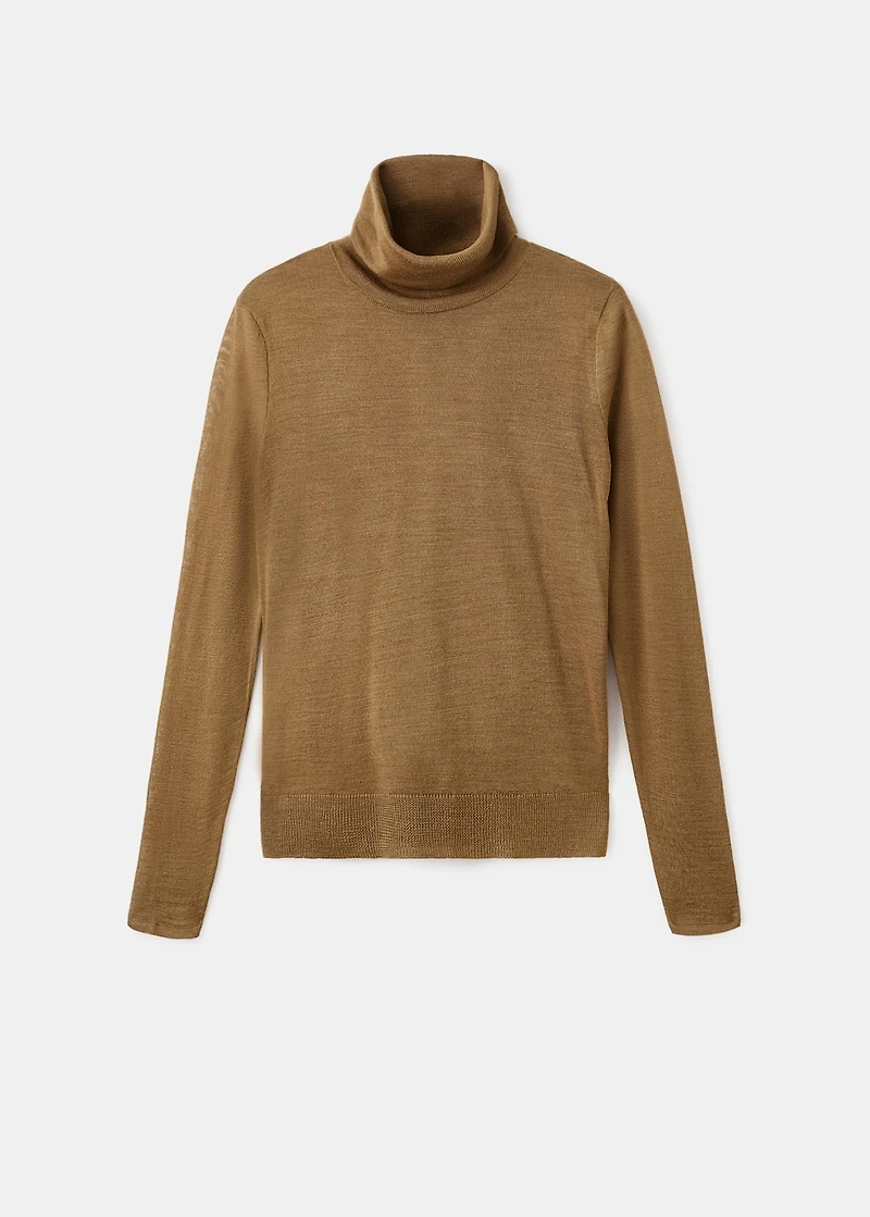 Wool-blend turtleneck sweater