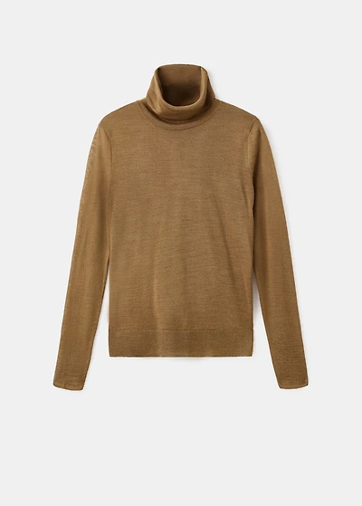 Wool-blend turtleneck sweater