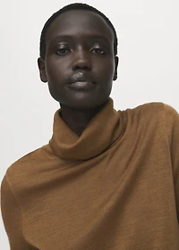 Wool-blend turtleneck sweater