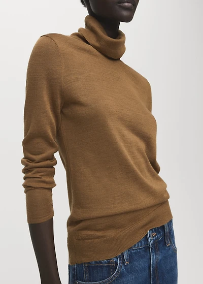 Wool-blend turtleneck sweater