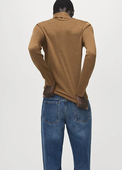 Wool-blend turtleneck sweater