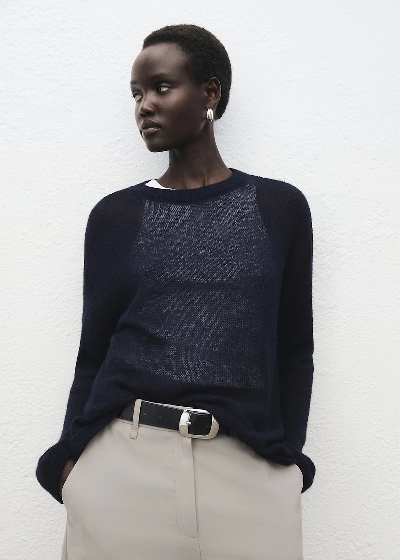 Semitransparent knitted sweater