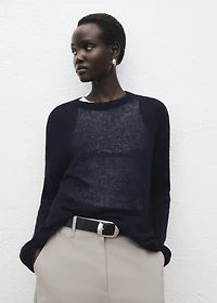 Semitransparent knitted sweater