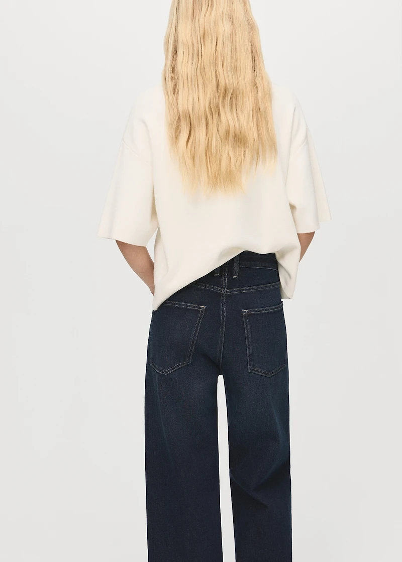 Short-sleeved turtleneck sweater