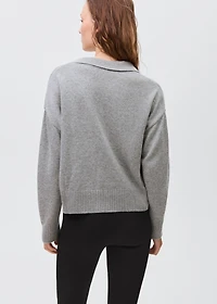 Knitted polo-neck sweater
