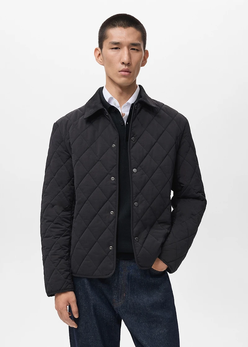 Quilted water repellent jacket