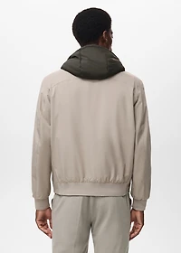 Packable water-repellent bomber jacket