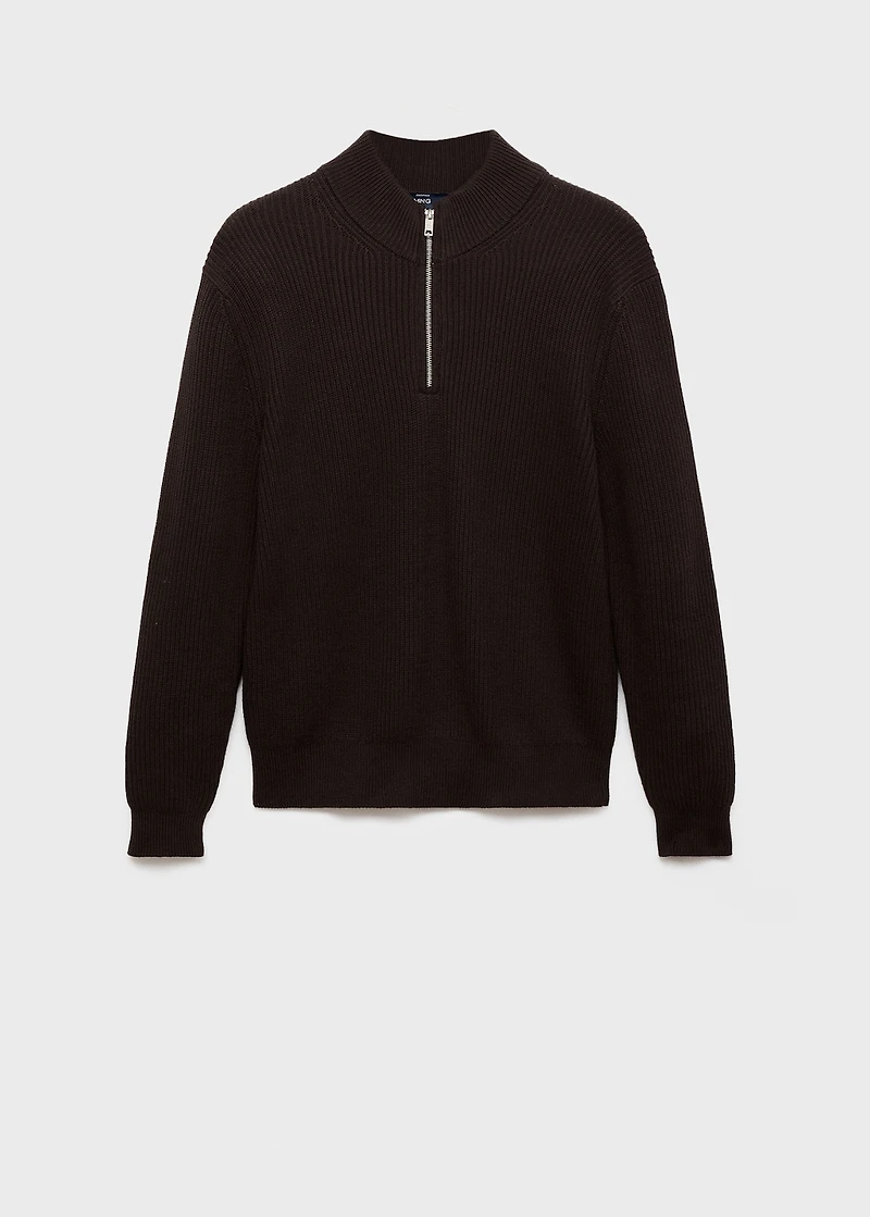 100% cotton perkins-neck sweater