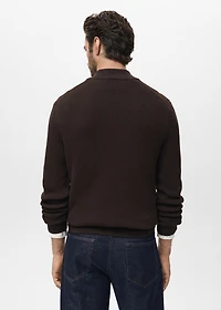 100% cotton perkins-neck sweater
