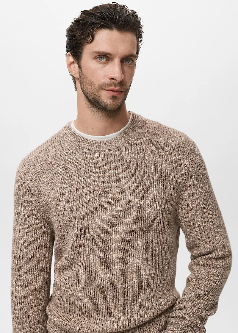 100% cotton specked sweater