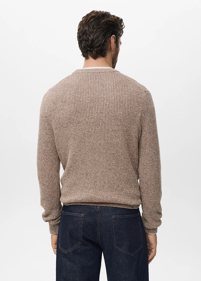100% cotton specked sweater