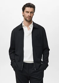 Zip-up sweatshirt with pocket