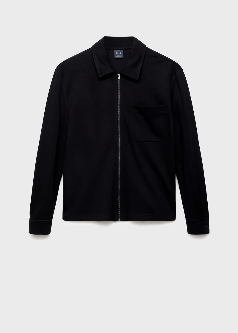 Zip-up sweatshirt with pocket