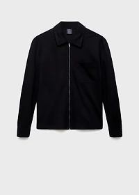 Zip-up sweatshirt with pocket