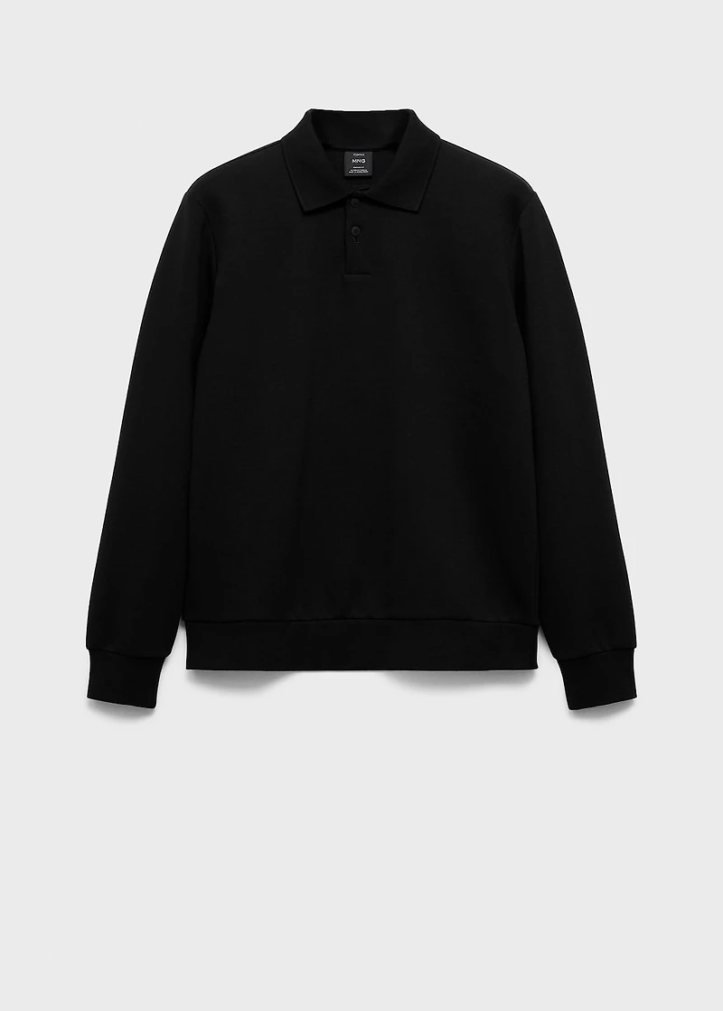 Regular-fit polo sweatshirt
