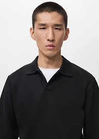 Regular-fit polo sweatshirt