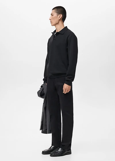 Regular-fit polo sweatshirt