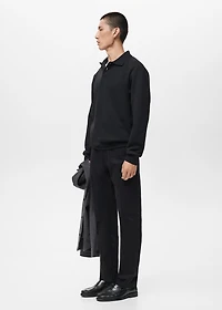 Regular-fit polo sweatshirt