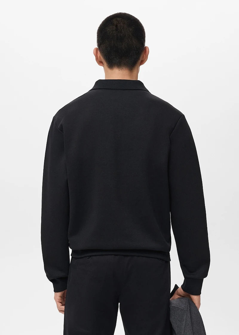 Regular-fit polo sweatshirt