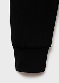 Cotton sweatshirt with zipper neck