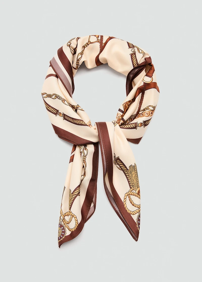 Chain-print scarf