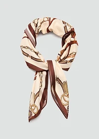 Chain-print scarf