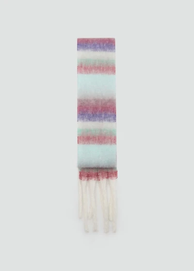 Striped knit scarf