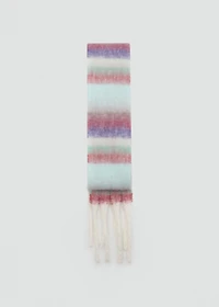 Striped knit scarf