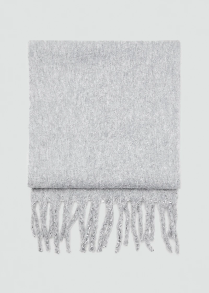 Fringes knit scarf