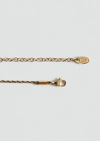 Stainless steel necklace with interlinked rings