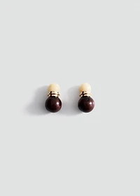 Combined bead earrings