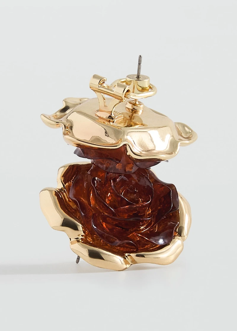 Combined flower earrings