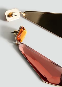 Bicolour pendant earrings