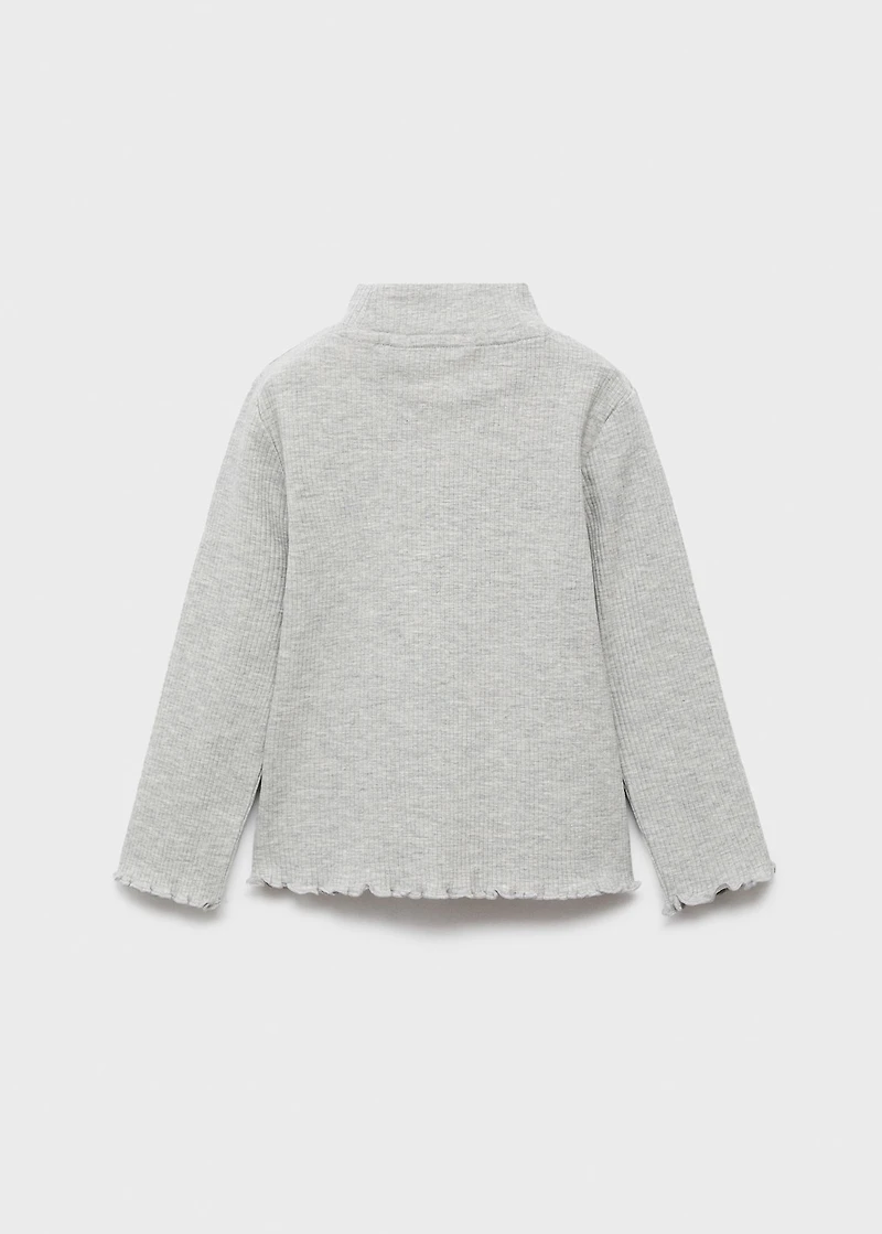 Ribbed high neck t-shirt