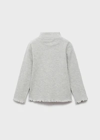 Ribbed high neck t-shirt