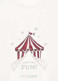 T-shirt with embroidered glitter