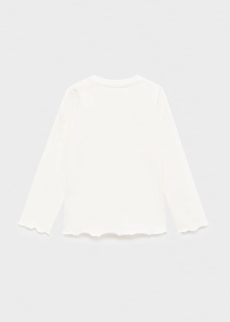 T-shirt with embroidered glitter