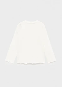 T-shirt with embroidered glitter