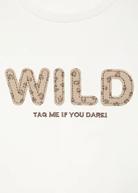 Leopard-embroidered t-shirt