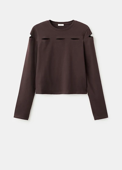 Cotton t-shirt with cut-out