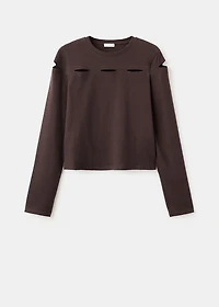 Cotton t-shirt with cut-out