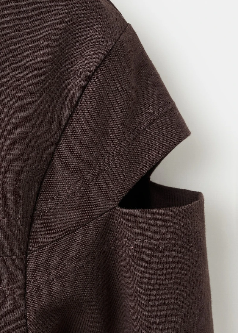 Cotton t-shirt with cut-out