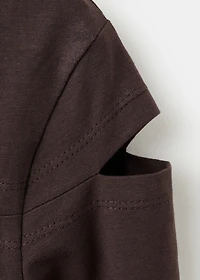 Cotton t-shirt with cut-out