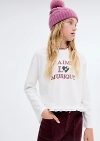 Printed long sleeve t-shirt